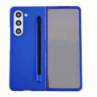 For Samsung Galaxy Fold5 Integrated PC Phone Case with Stylus(Klein Blue)