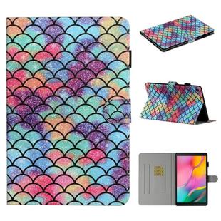 For Samsung Galaxy Tab A 10.1 (2019) T515 / T510 Colored Drawing Pattern Horizontal Flip PU Leather Case with Holder & Card Slot(Diamond)