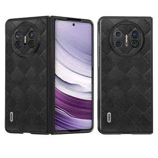 For Huawei Mate X5 ABEEL Weave Plaid PU Phone Case(Black)
