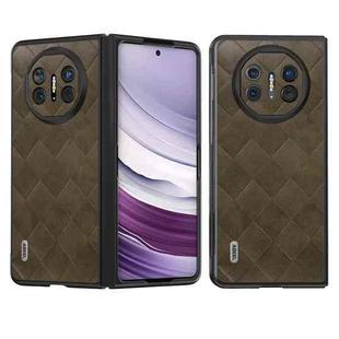 For Huawei Mate X5 ABEEL Weave Plaid PU Phone Case(Green)