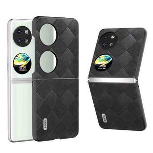 For Huawei Pocket 2 ABEEL Weave Plaid PU Phone Case(Black)