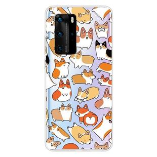 For Huawei P40 Pro Shockproof Painted TPU Protective Case(Corgis)