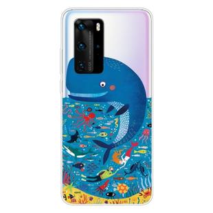 For Huawei P40 Pro Shockproof Painted TPU Protective Case(Whale Seabed)
