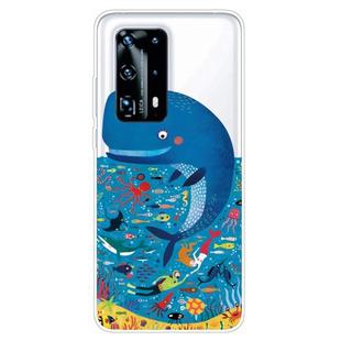 For Huawei P40 Pro+ Shockproof Painted TPU Protective Case(Whale Seabed)
