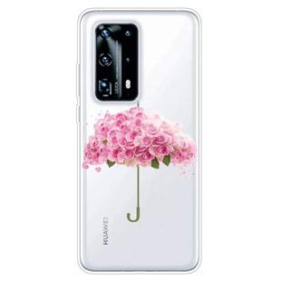 For Huawei P40 Pro+ Shockproof Painted TPU Protective Case(Flower Umbrella)
