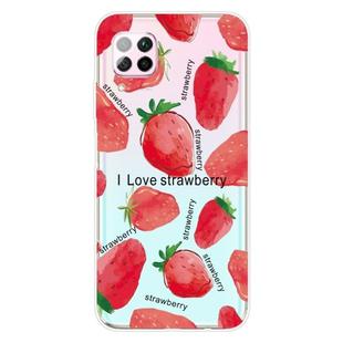 For Huawei P40 lite / nova 6 SE Shockproof Painted TPU Protective Case(Strawberry)