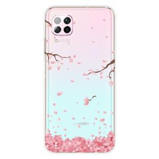 For Huawei P40 lite / nova 6 SE Shockproof Painted TPU Protective Case(Cherry Blossoms)