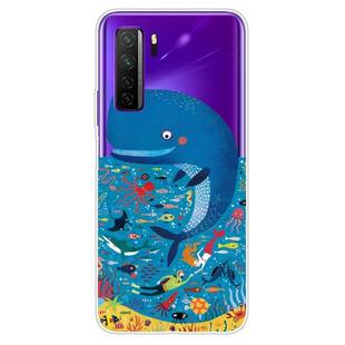 For Huawei P40 lite 5G / nova 7 SE Shockproof Painted TPU Protective Case(Whale Seabed)