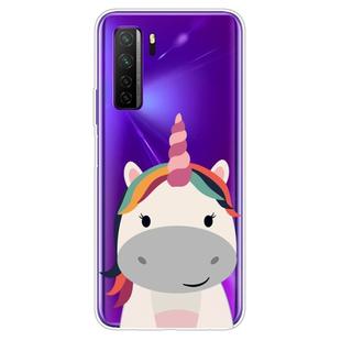 For Huawei P40 lite 5G / nova 7 SE Shockproof Painted TPU Protective Case(Fat Unicorn)