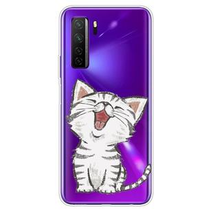 For Huawei P40 lite 5G / nova 7 SE Shockproof Painted TPU Protective Case(Laughing Cat)