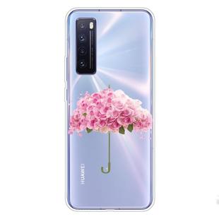 For Huawei nova 7 Pro 5G Shockproof Painted TPU Protective Case(Flower Umbrella)