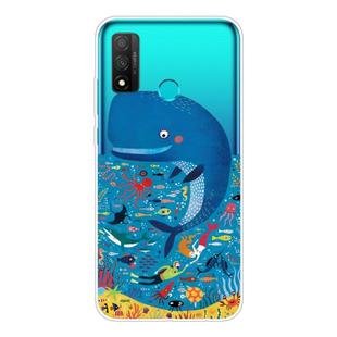 For Huawei P smart 2020 Shockproof Painted TPU Protective Case(Whale Seabed)