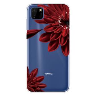For Huawei Y5p / Honor 9S Shockproof Painted TPU Protective Case(Red Flower)