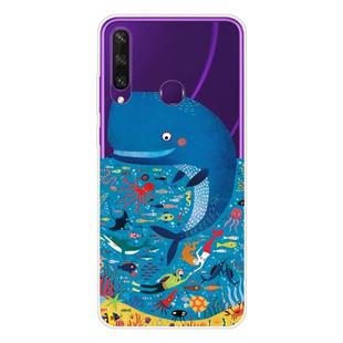 For Huawei Y6p Shockproof Painted TPU Protective Case(Whale Seabed)