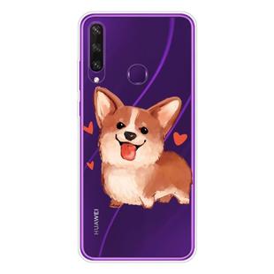 For Huawei Y6p Shockproof Painted TPU Protective Case(Love Corgi)