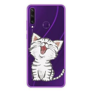 For Huawei Y6p Shockproof Painted TPU Protective Case(Laughing Cat)