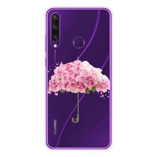 For Huawei Y6p Shockproof Painted TPU Protective Case(Flower Umbrella)