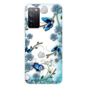 For Huawei Honor X10 5G Shockproof Painted TPU Protective Case(Chrysanthemum Butterfly)