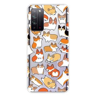 For Huawei Honor X10 5G Shockproof Painted TPU Protective Case(Corgis)
