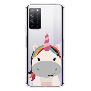 For Huawei Honor X10 5G Shockproof Painted TPU Protective Case(Fat Unicorn)