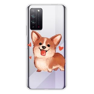 For Huawei Honor X10 5G Shockproof Painted TPU Protective Case(Love Corgi)