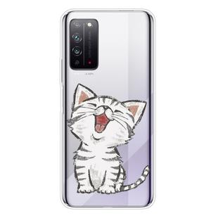 For Huawei Honor X10 5G Shockproof Painted TPU Protective Case(Laughing Cat)