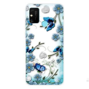 For Huawei Honor 9A Shockproof Painted TPU Protective Case(Chrysanthemum Butterfly)