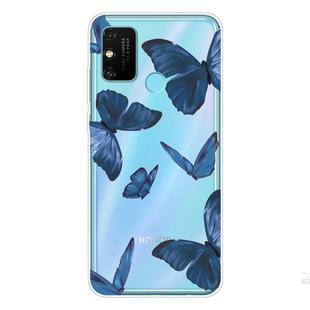 For Huawei Honor 9A Shockproof Painted TPU Protective Case(Blue Butterfly)