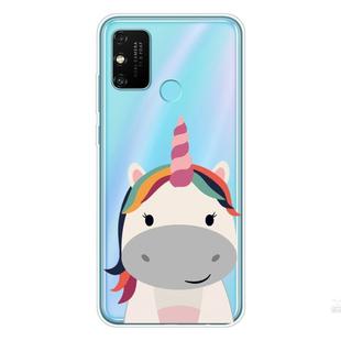 For Huawei Honor 9A Shockproof Painted TPU Protective Case(Fat Unicorn)