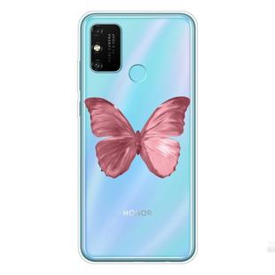 For Huawei Honor 9A Shockproof Painted TPU Protective Case(Red Butterfly)
