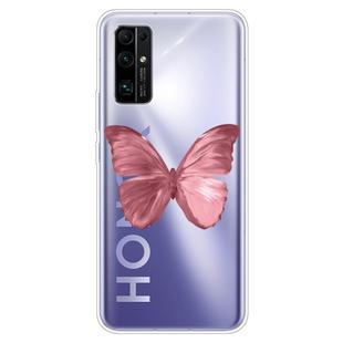 For Huawei Honor 30 Pro Shockproof Painted TPU Protective Case(Red Butterfly)