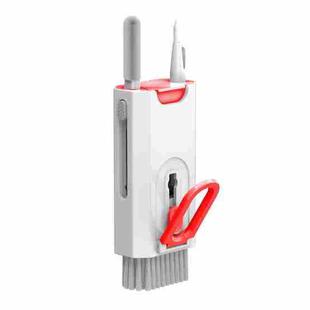 Q8 8 in 1 Multi-Function Headset Cleaning Pen Keyboard Mobile Phone Cleaner(White+Red)