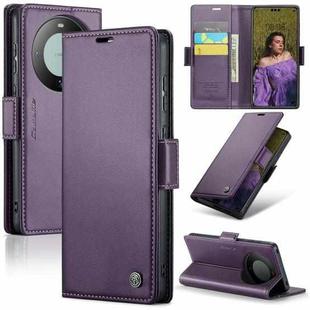 For Huawei Mate 60 Pro / 60 Pro+ CaseMe 023 Butterfly Buckle Litchi Texture RFID Anti-theft Leather Phone Case(Pearly Purple)