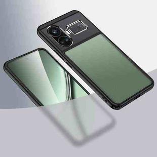 For Realme GT5 Armor Clear TPU Hard PC Phone Case(Matte Black)