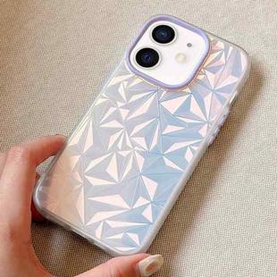 For iPhone 12 Laser Diamond Pattern Frosted Phone Case(Purple)