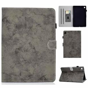 For Samsung Galaxy Tab A9 Marble Style Cloth Texture Smart Leather Tablet Case(Grey)