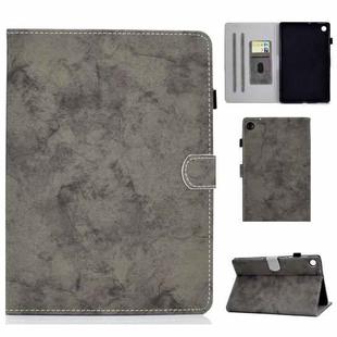 For Samsung Galaxy Tab A9+ Marble Style Cloth Texture Smart Leather Tablet Case(Grey)