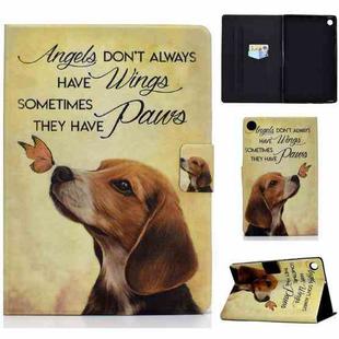 For Samsung Galaxy Tab A9+ Colored Drawing Smart Leather Tablet Case(Butterfly Dog)