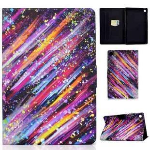 For Samsung Galaxy Tab A9 Colored Drawing Smart Leather Tablet Case(Meteor)