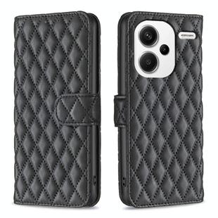 For Xiaomi Redmi Note 13 Pro+ 5G Diamond Lattice Wallet Leather Flip Phone Case(Black)