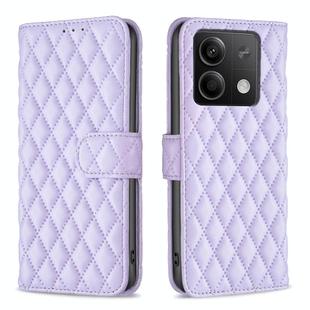 For Xiaomi Redmi Note 13 Diamond Lattice Wallet Leather Flip Phone Case(Purple)