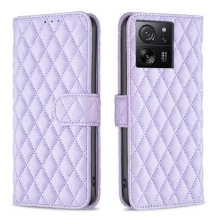 For Xiaomi 13T / 13T Pro / Redmi K60 Ultra Diamond Lattice Wallet Leather Flip Phone Case(Purple)