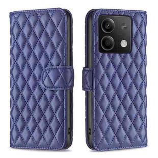 For Xiaomi Redmi Note 13 4G Global Diamond Lattice Wallet Leather Flip Phone Case(Blue)