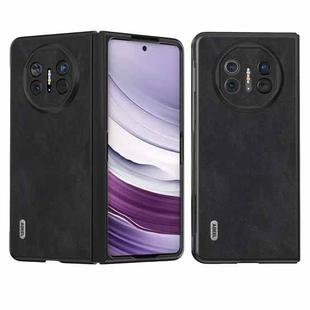 For Huawei Mate X5 ABEEL PU Leather Black Edge Phone Case(Black)