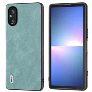 For Sony Xperia 5 V ABEEL PU Leather Black Edge Phone Case(Light Blue)