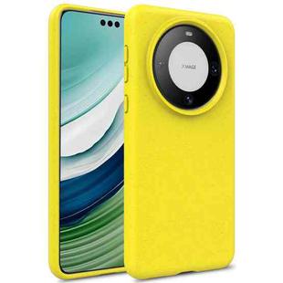 For Huawei Mate 60 Pro Wheat Straw Material + TPU Phone Case(Yellow)