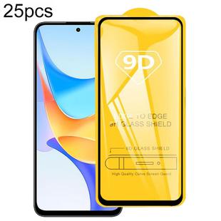 For Honor Play 8T 25pcs 9D Full Glue Screen Tempered Glass Film