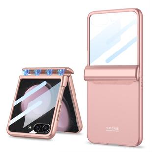 For Samsung Galaxy Z Flip5 GKK Integrated Full Coverage Folding Phone Case(Pink)