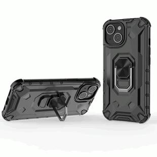 For iPhone 15 Plus Ice Armor Series Ring Holder Phone Case(Black)