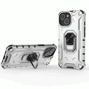 For iPhone 15 Ice Armor Series Ring Holder Phone Case(Silver)